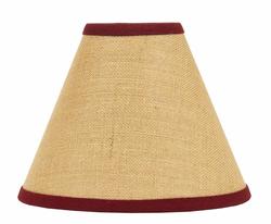 Burlap with Red Stripe Candle Clip Lampshade