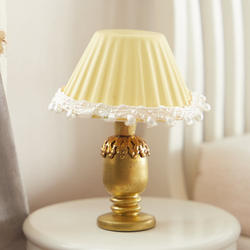 Dollhouse Miniature Cream Table Lamp Kit