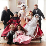 Miniature Victorian Extended Dollhouse Family