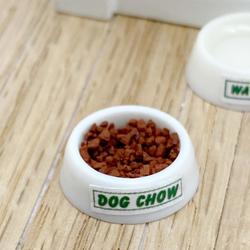 Miniature Filled Dog Chow Bowl