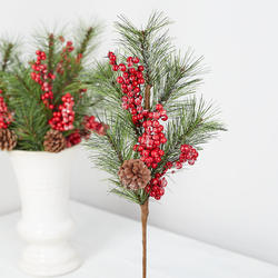 Snowy Artificial Pine and Berry Sprays
