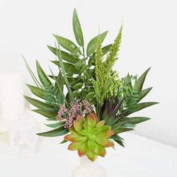 Mixed Artificial Succulent and Foliage Spray