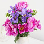 Purple and Lilac Artificial Peony Cosmo Lily Bush