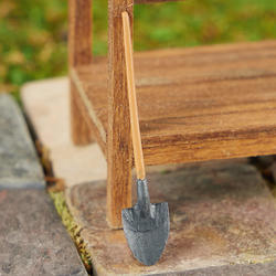 Dollhouse Miniature Long Handled Spade Shovel