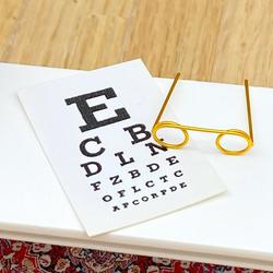 Dollhouse Miniature Eye Test Kit