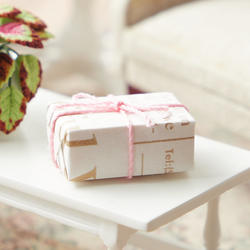 Miniature Pink Wrapped Gift Box