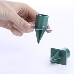 Green Plastic Spike Taper Candle Holders