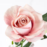Pink Blush Artificial Single Open Rose Stem