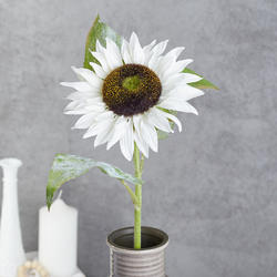 Cream Artificial Sunflower Stem