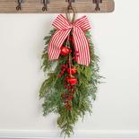 Artificial Cedar Christmas Teardrop Hanger