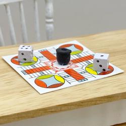 Dollhouse Miniature Parcheesi Board Game