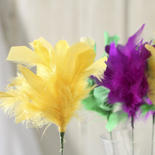 Mardi Gras Fuzzy Feather Sprays