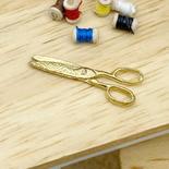 Dollhouse Miniature Gold Scissors