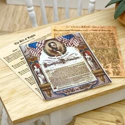 Dollhouse Miniature Replica Detailed Declaration of Independence TIN0860 