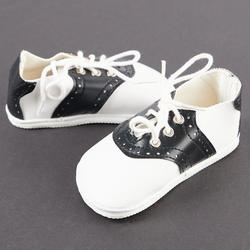 Monique Black and White Saddle Oxford Doll Shoes