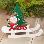 Santa and Tree Sled Decoration