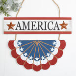 "America" Bunting Wall Plaque