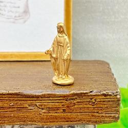 Dollhouse Miniature Gold Madonna Figurine