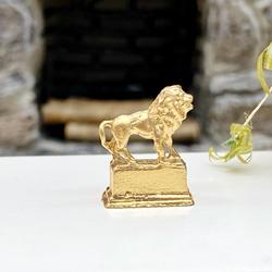 Dollhouse Miniature Gold Lion Statue