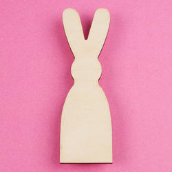 Unfinished Wooden Bunny Shape