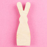 Unfinished Wooden Bunny Shape