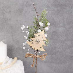 Artificial Cedar White Berry and Tree Pick