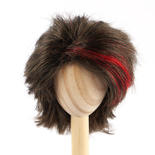 Monique Synthetic Mohair Brown Black and Red Frankie Doll Wig
