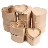 Bulk Paper Mache Large Heart Box Sets