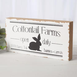 Easter Cottontail Farms Block Sign