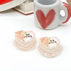 Dollhouse Miniature "Be Mine" Heart Cakes