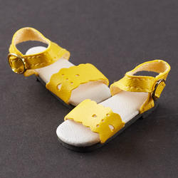 Monique Bright Yellow Summer Floral Doll Sandals