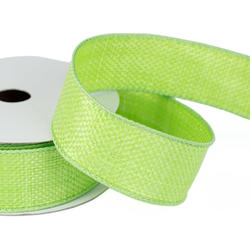 Lime Green Nylon Water Resistant Wired Edge Ribbon