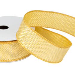 Light Gold Nylon Water Resistant Wired Edge Ribbon