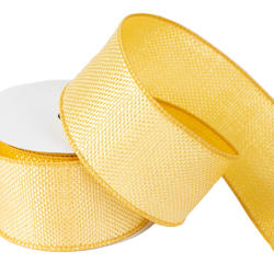 Light Gold Nylon Water Resistant Wired Edge Ribbon