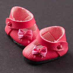 Monique Dark Pink Side Ribbon Mary Jane Doll Shoes