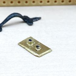 Dollhouse Miniature Gold Switch Plate