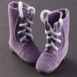 Monique Suede Purple Lace-Up Doll Boots