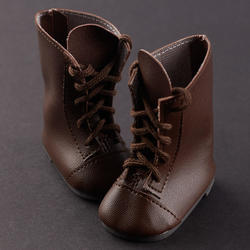 Monique Dark Brown Laced-Up Doll Boots