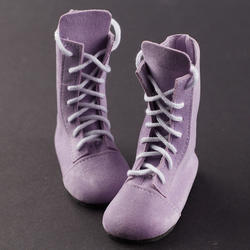 Monique Purple Suede Laced-Up Doll Boots