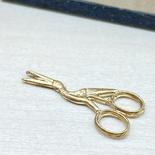 Dollhouse Miniature Gold Stork Scissors
