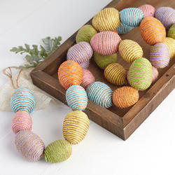 Twine Wrapped Spring Easter Egg Garland