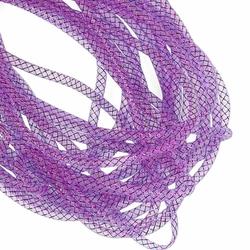 Purple Poly Mesh Tubular Ribbon