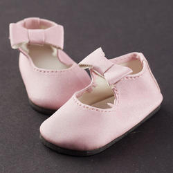 Monique Baby Pink Classic Ankle Strap with Bow Doll Shoes