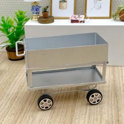 Dollhouse Miniature Metal Utility Cart