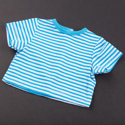 Monique Blue and White Striped Doll T-Shirt