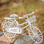 Dollhouse Miniature White Wire Bicycle