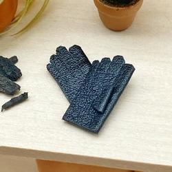 Dollhouse Miniature Black Gloves