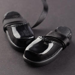 Monique Patent Black Gothic Ballerina Doll Shoes