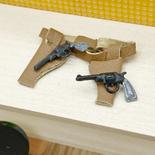 Miniature Leather Gun Belt with Pistols