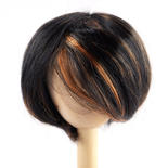 Monique Synthetic Mohair Off Black and Orange Buttercup Doll Wig